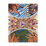 Wild Nouveau Flowers Post Card