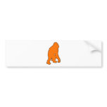 Wild Orangutan Great Ape Monkey Silhouette bumper stickers