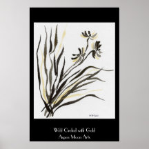 Wild Orchid with Gold Posters