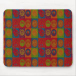 Wild Peace Signs ~Mousepad/ Retro Abstract Modern