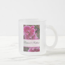 Wild pink orchids mugs