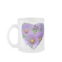 Wild Purple Asters Wildflower Mugs