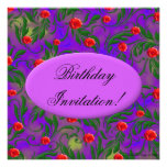 Wild Purple Birthday Invitation