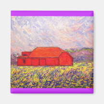 wild purple irises refrigerator magnet