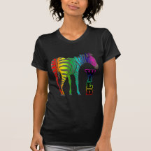 wild rainbow zebra shirts