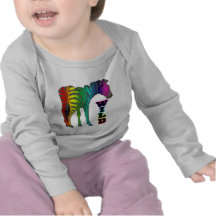 wild rainbow zebra t shirts