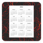 Wild Red Lines Design 2012 Calendar stickers