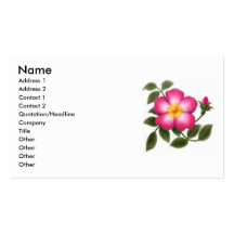 Wild Rose Profile Card Business Card Templates