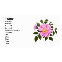 Wild Rose Profile Card Business Card Templates