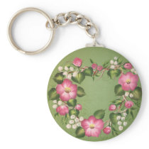 Wild Rose Wreath Key Chains
