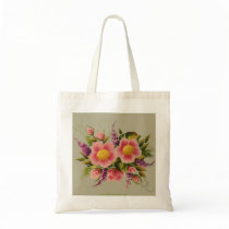 Wild Roses and Lilacs Canvas Bag