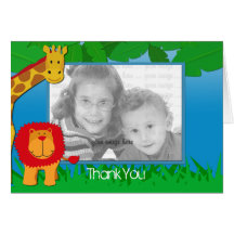 Wild Safari Photo Template Thank You Card