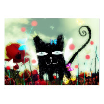 wild smart cat kitty gatito chat business card
