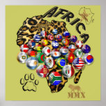 Wild Soccer Celebration Safari style futbol gifts posters