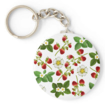 Wild Strawberries Keychain