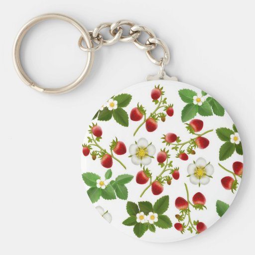 Wild Strawberries Keychain
