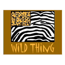 Wild Thing! Cool Animal Print design Postcards