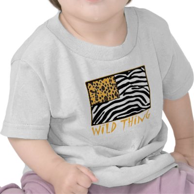 Wild Thing! Cool Animal Print design T-shirt by greenbaby