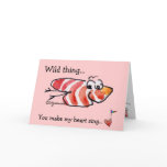 Wild Thing Cute Heart Valentine Card