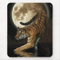 WILD TIGER & MOON Mousepad