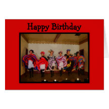 Wild West Dance Hall Girls Happy Birthday Greeting Cards