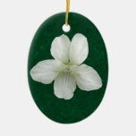 Wild White Violet Christmas Ornament
