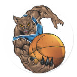 Wildcats Bobcats Basketball Blue, White Stripe stickers