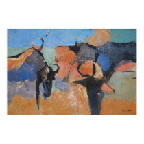 Wildebeest - Art print