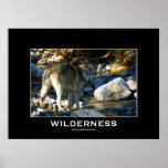 WILDERNESS Motivational WOLF Photo Art Print