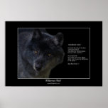 WILDERNESS WOLF Poster w poem posters