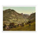 Wilderswil village, Schynige Platte, with Mount Ei Post Card