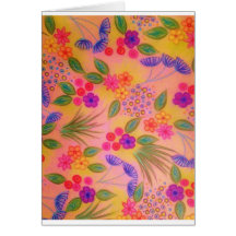 WILDFLOWER FANCY 2 - Cheerful Pink Lovely Floral Greeting Card