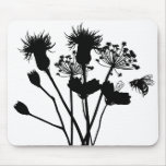 Wildflowers Flower Silhouette Mousepad
