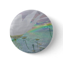 Wildflowers in 3d pinback button