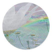 Wildflowers in 3d round stickers