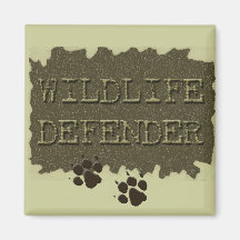 wildlife defender with pawprints fridge magnets