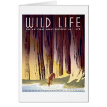 Wildlife WPA Poster (Deer) Greeting Card