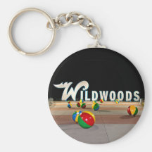 Wildwoods Sign in Wildwood New Jersey Keychain