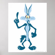 Wile E. Coyote Blue Aha! Poster