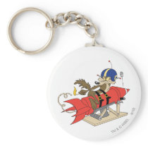 Wile E. Coyote Launching Red Rocket Keychain