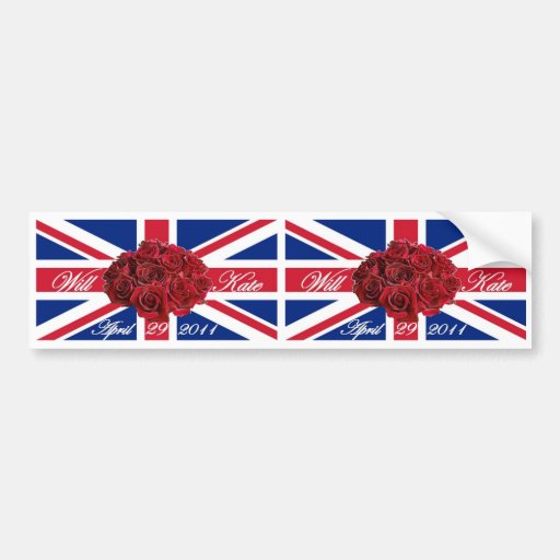 Will and Kate 2011 Limited Edition Commemorative Bumper Sticker