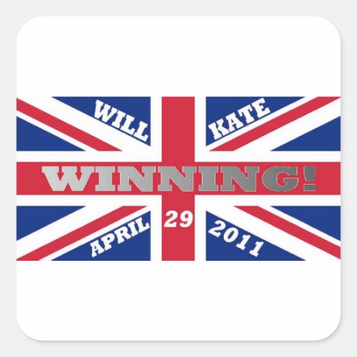 Will and Kate Winning Wedding Sticker