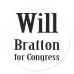 Will Bratton for Congress stickers