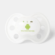 Will Code For Food (Android Software Developer) Baby Pacifier
