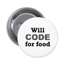 Will Code For Food Button