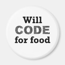 Will Code For Food Magnet