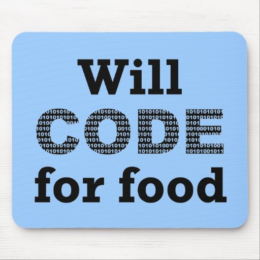 Will Code For Food Mousepad
