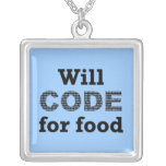 Will Code For Food Necklace