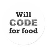 Will Code For Food Stickers