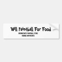 Will Paintball for Food Bumper Sticker